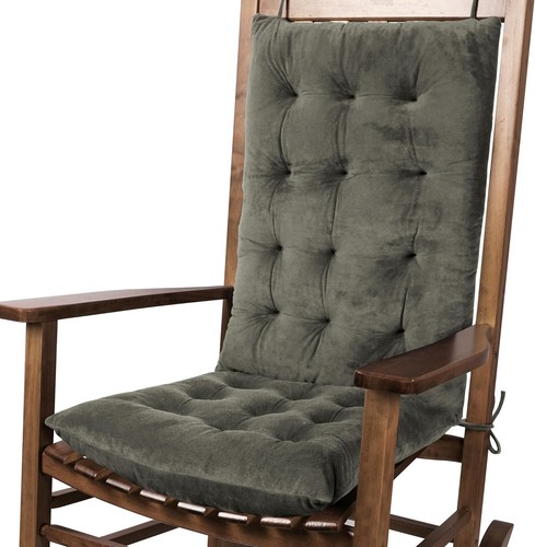 Green velvet rocking chair - green,